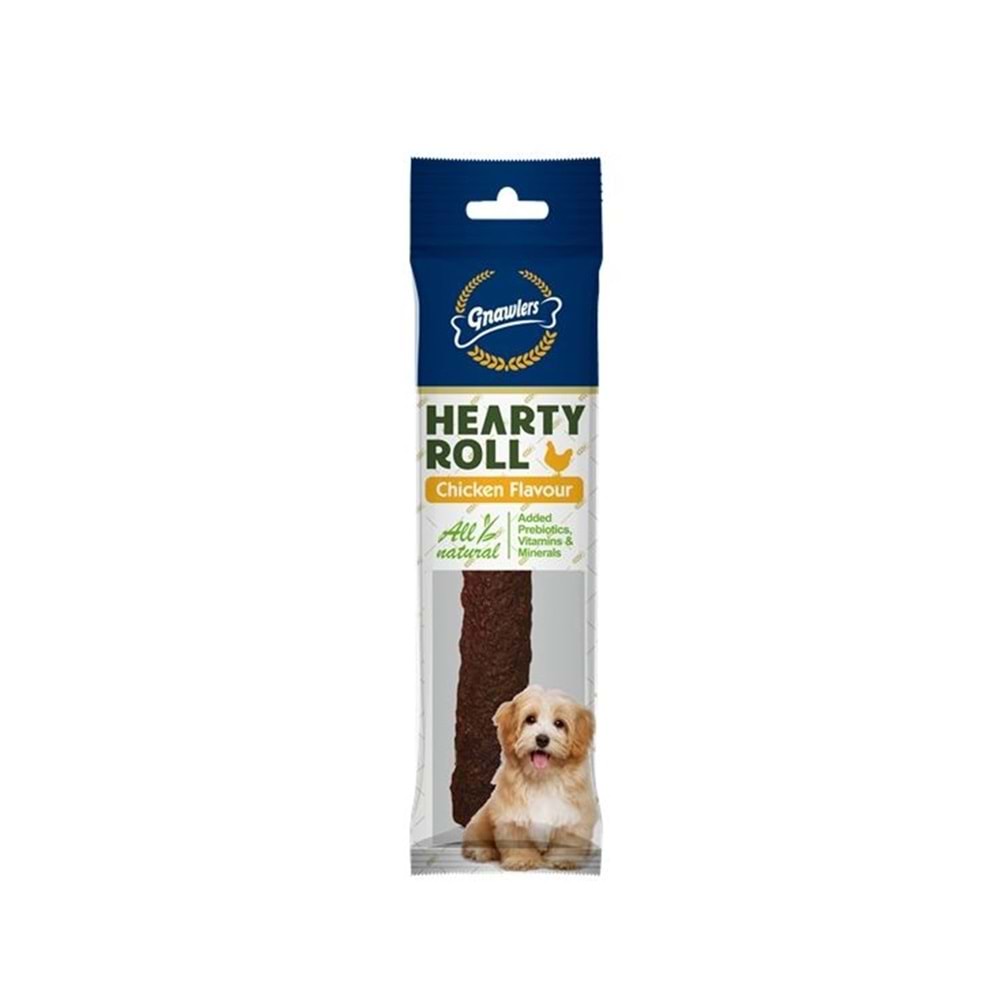 Gnawlers Hearty Roll Doğal Kolajen Tavuklu Köpek Ödül Kemiği 11.5cm 40 Gr.