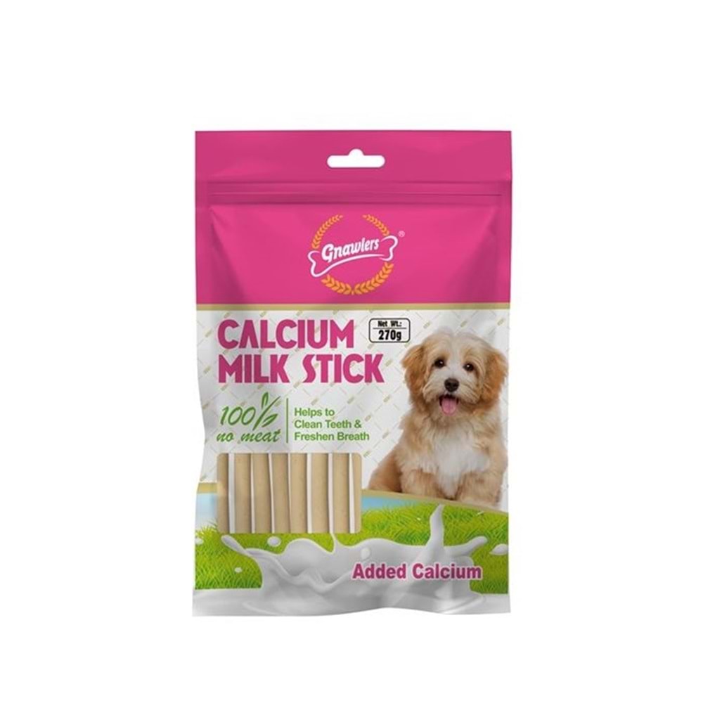 Gnawlers Kalsiyumlu Sütlü Stick Köpek Ödül Kemiği 270 Gr.