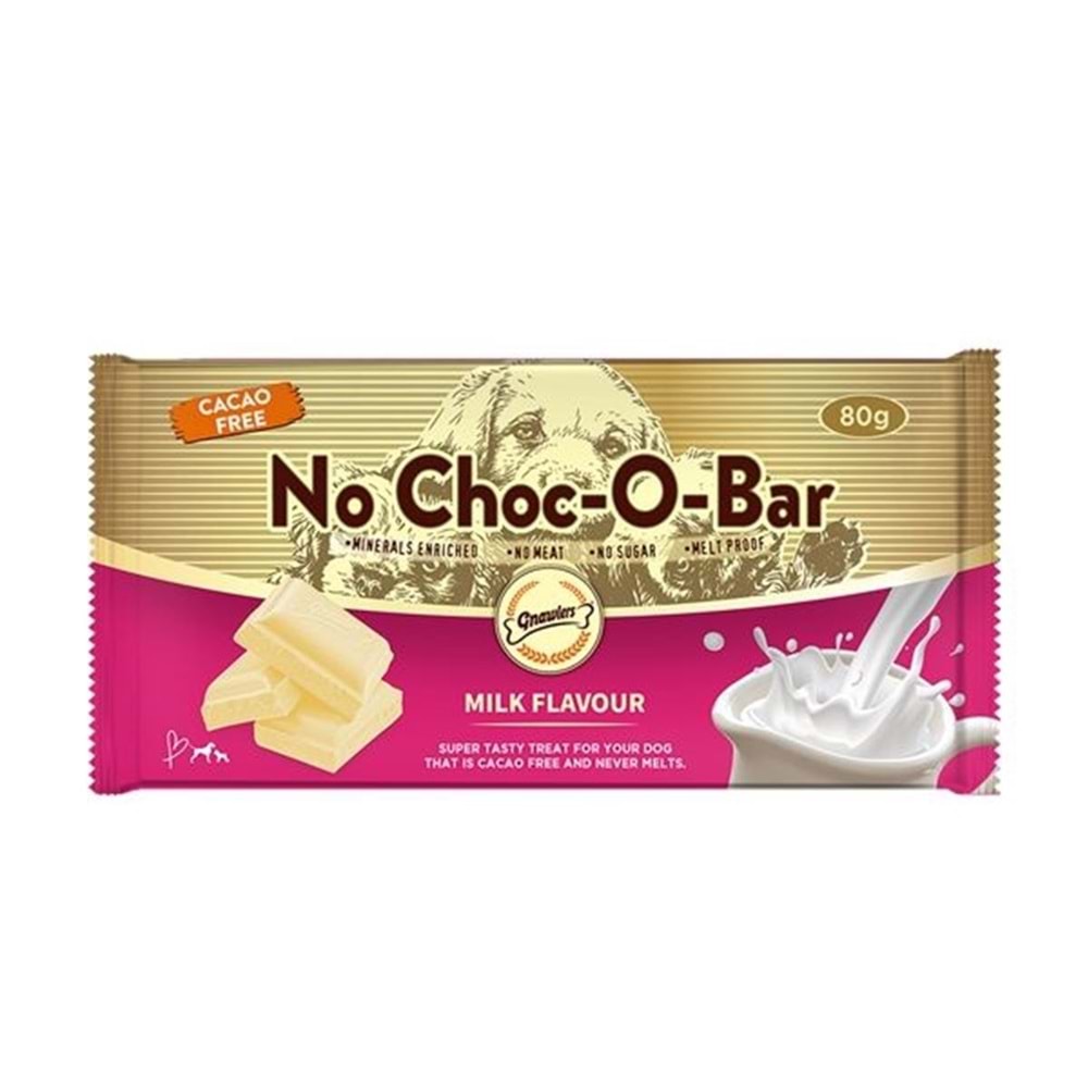Gnawlers No Choc-O-Bar Süt Aromalı Çikolata Köpek Ödülü 80 Gr.