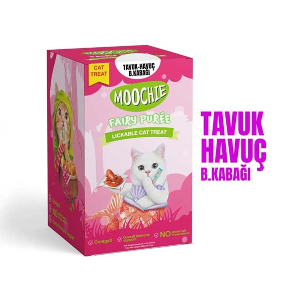 Moochie Sıvı Kedi Ödülü Tavuk-Havuç-Balkabağı 30x15Gr