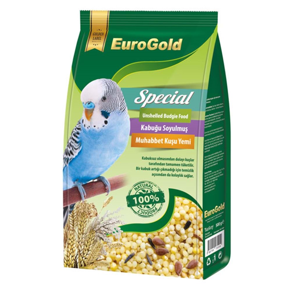 EuroGold Special Kabuksuz Muhabbet Kuşu Yemi 500gr 12'li