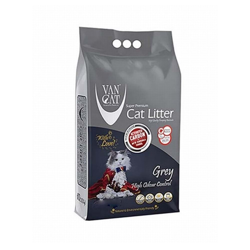 VAN CAT Active Carbon Grey Kedi Kumu 10 LT