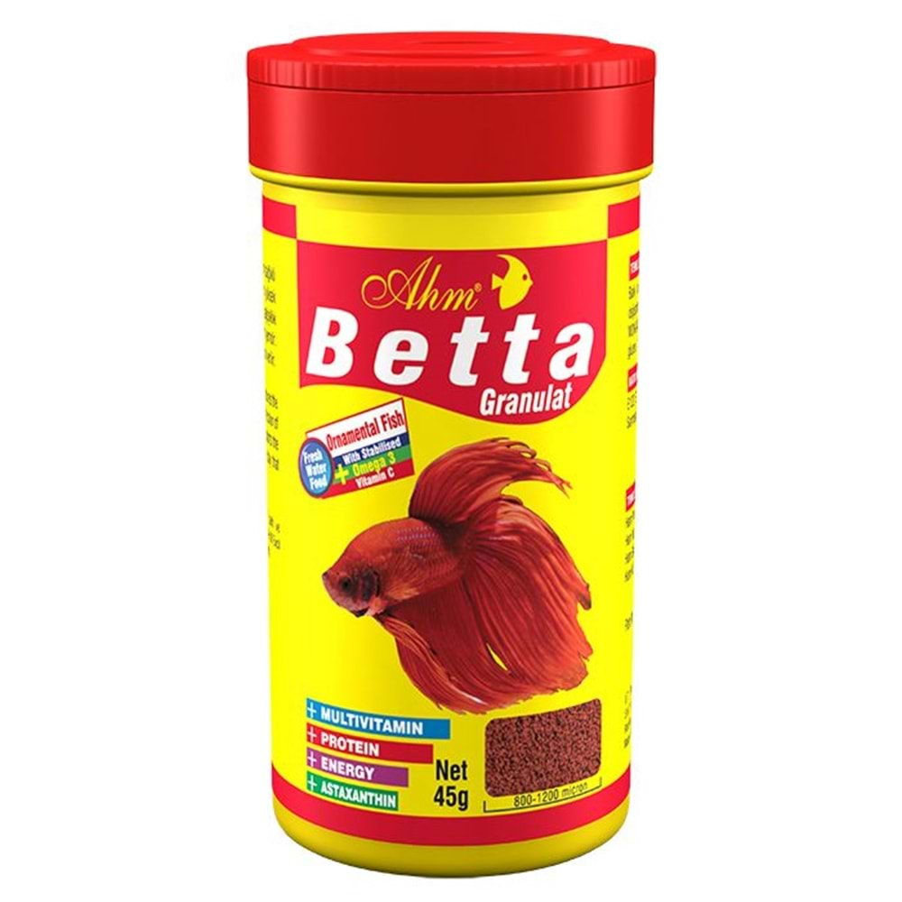 AHM Betta Granulat Beta Balık Yemi 100 ML