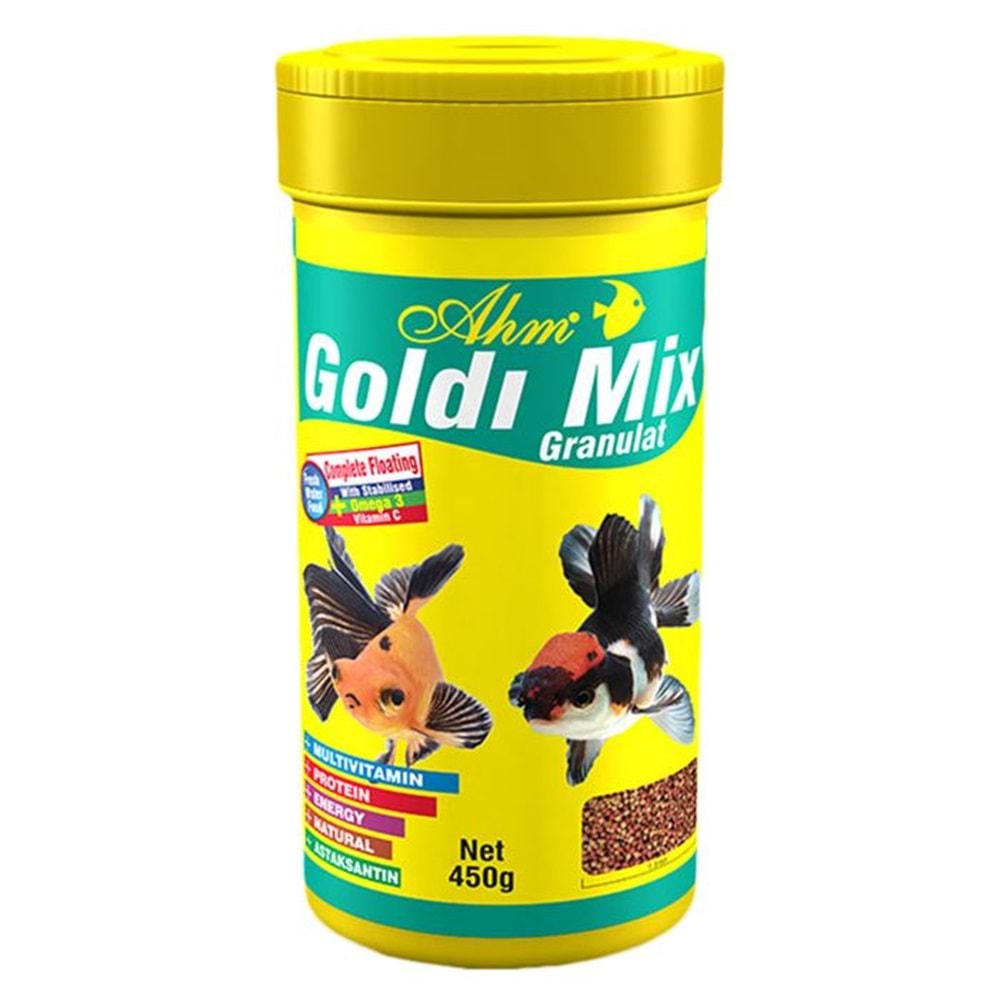 AHM Goldi Mix Granulat Japon Balığı Yemi 250 ML