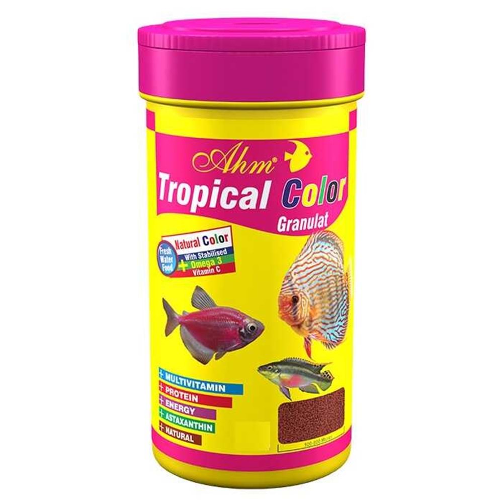 AHM Tropical Colour Granulat Balık Yemi 100 ML