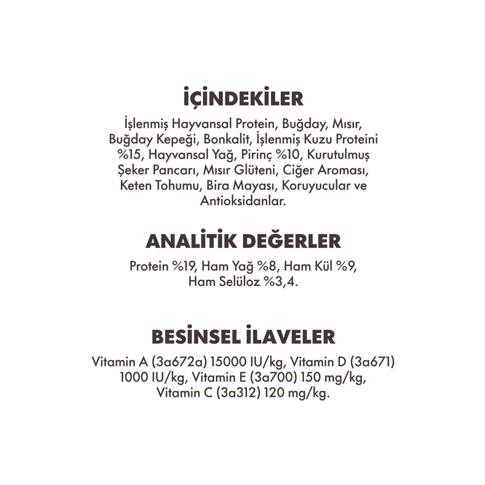 Animal World Her Irk İçin Kuzu Etli Pirinçli Köpek Maması 15 Kg