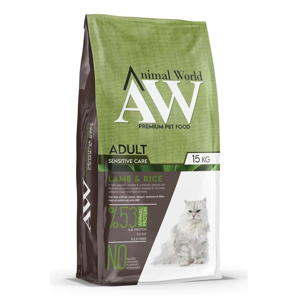 AW.Adult Cat Lamb & Rice / Sensıtıve Care 15 kg.*1