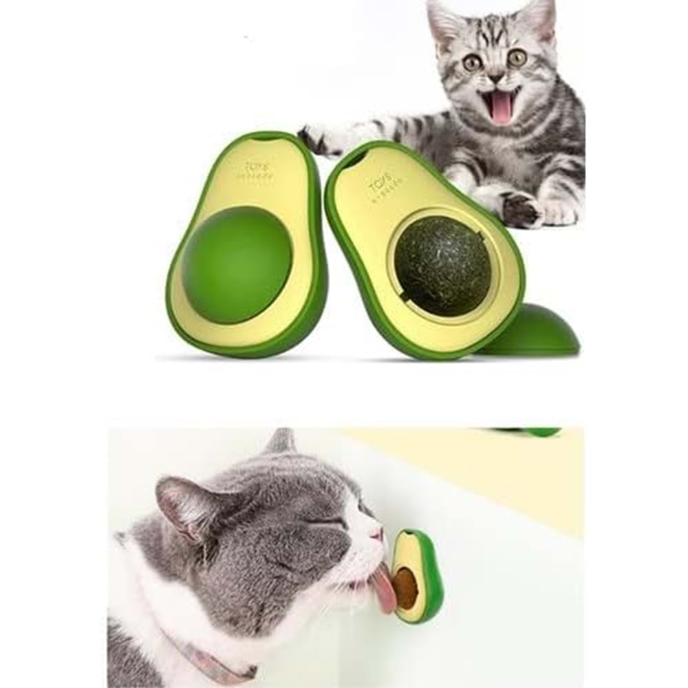 Kedi Avokado Yalama Topu Oyuncak
