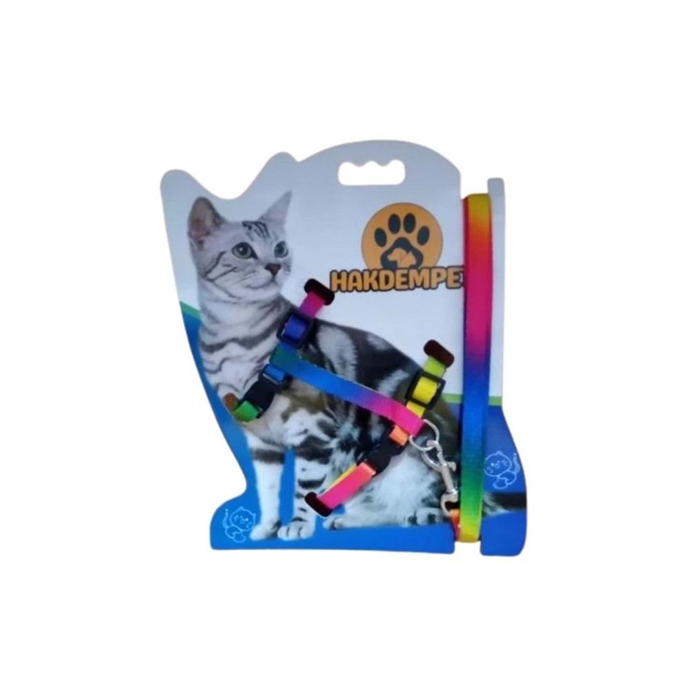 Gökkuşağı Kedi Göğüs Tasması