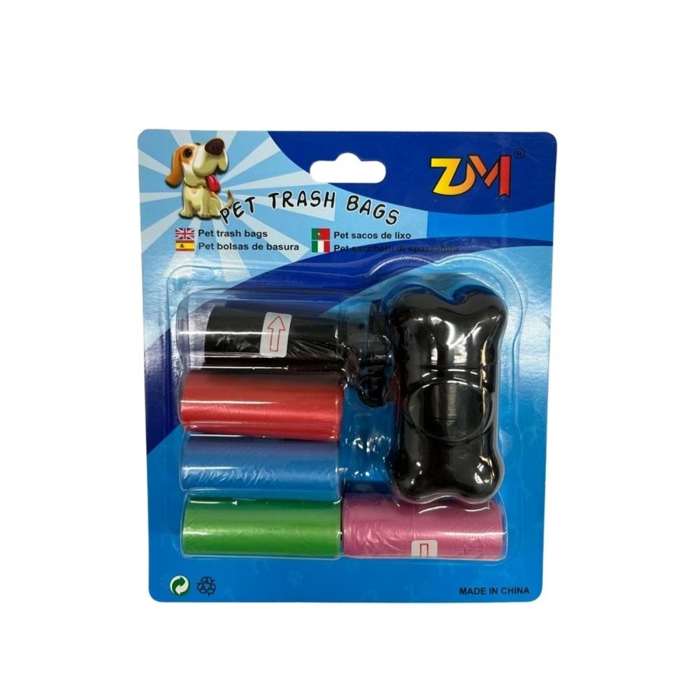 Renkli 6 lı Köpek Kaka Poşeti