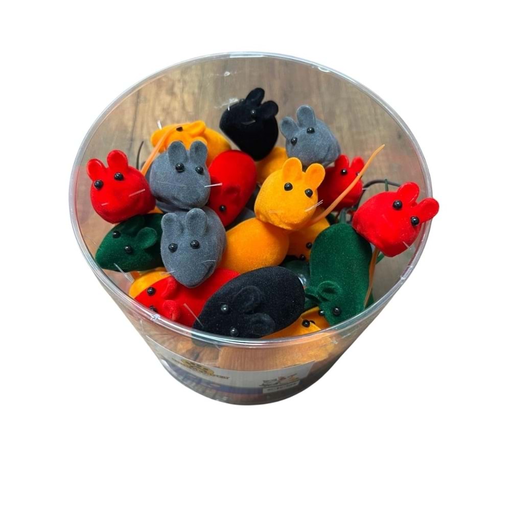 RENKLİ FARE KEDİ OYUNCAK 50 Lİ