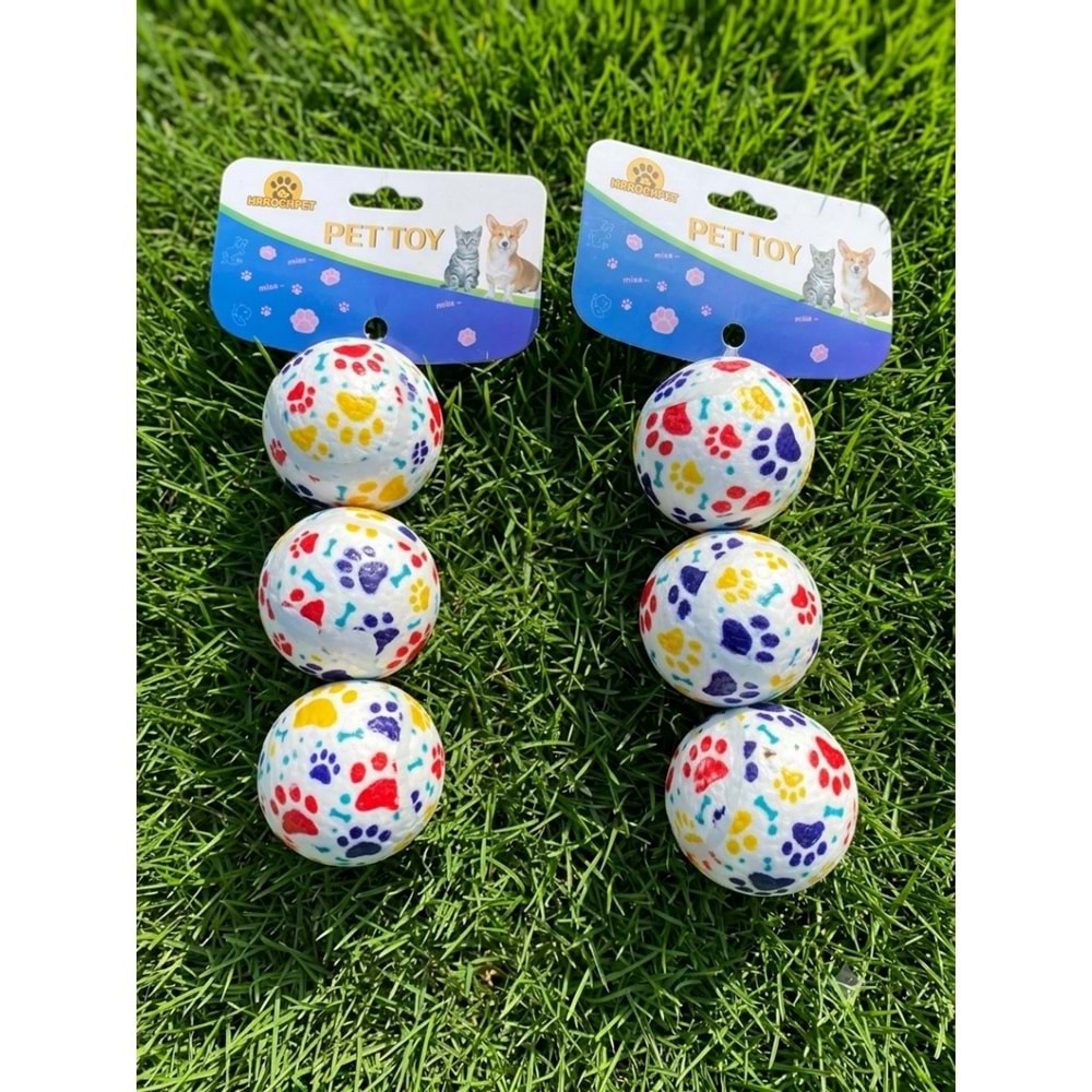 Pati Desenli Tenis Topu 6,5cm