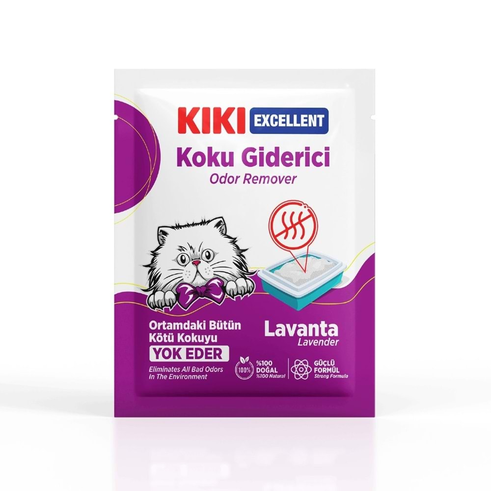 KIKI Excellent Kedi Koku Giderici Lavanta Kokulu 15 Adet - 25 gr. KC205B15