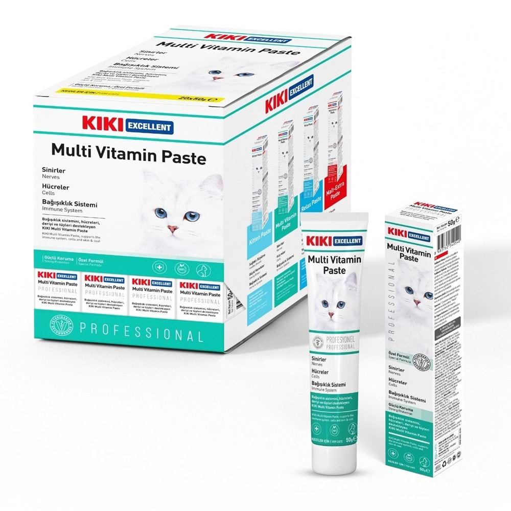 KIKI Excellent Kedi Multi Vitamin Paste Macun 100 gr. 15 Adet (Kutu) KC311B15