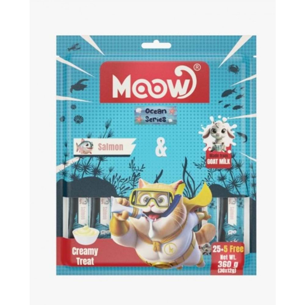 Moow Somonlu Keçi Sütlü 12gr x 30'lu Kedi Krema Ödülü