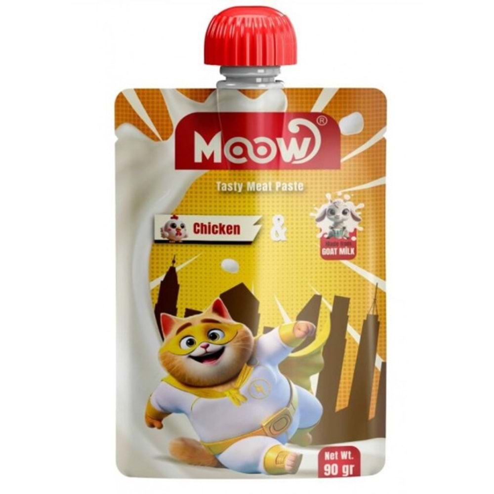 Moow Taze Tavuklu&Keçi Sütlü Kedi Et Ezmesi 90gr