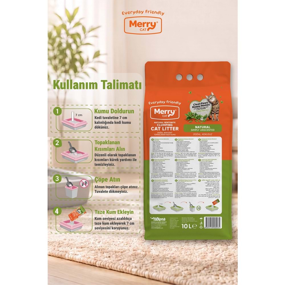 Merry Natural Kedi Kumu 10 L