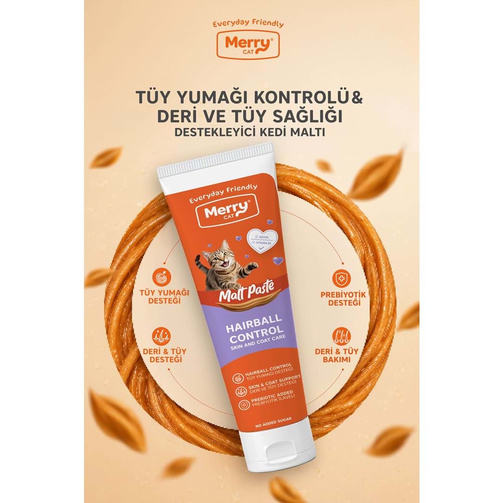 Merry Cat Malt Paste 100 ML Tüy Yumağı Önleyici Ve Deri Tüy Sağlığı 6 LI