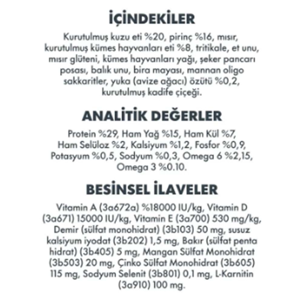 Pro Perfor. Orta- Büyük Irk Kuzulu Yavru Köpek Mama. 12 Kg