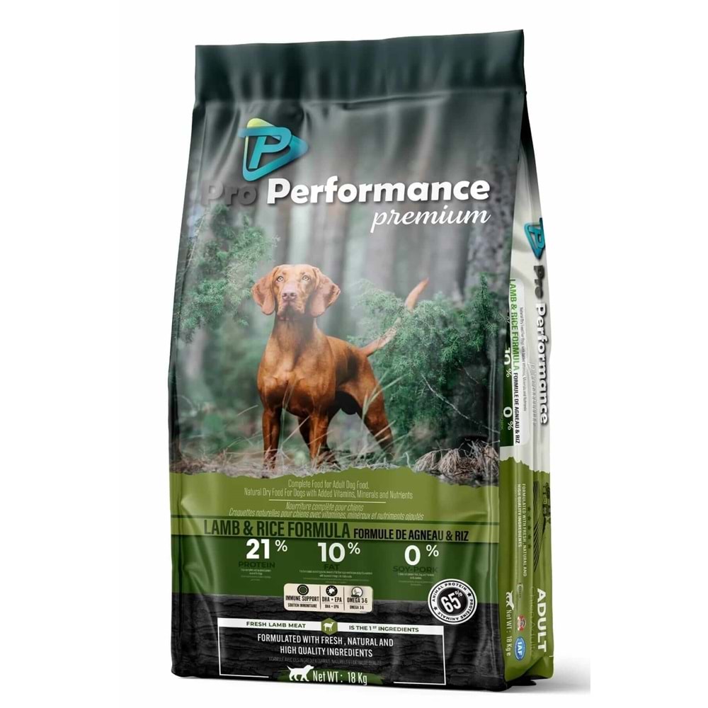 Pro Performance Prem. Kuzu&Pirinç Yet. Köpek Maması 18 Kg