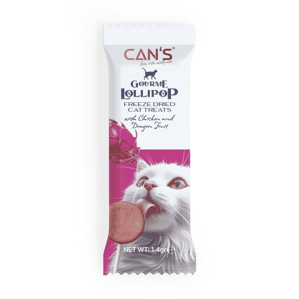 Cans Lolipop Ejder Meyvesi ve Tavuklu 15x1.4 gr