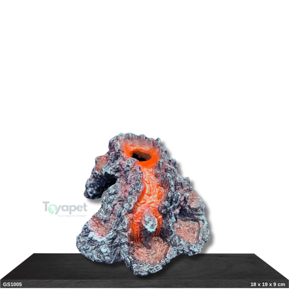 GS1005 Volkanik Kaya Akvaryum Dekoru 18x19x9 cm