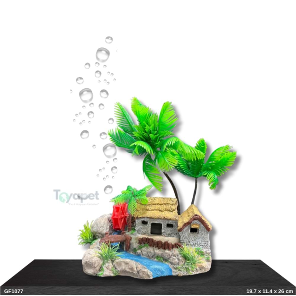 GF1077 Hava Kabarcıklı Akvaryum Dekoru 19.7x11.4x26 cm 411 Gr