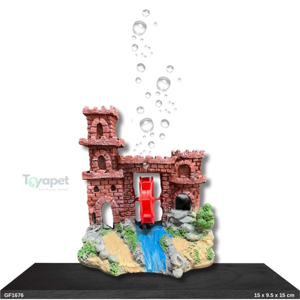 GF1676 Hava Kabarcıklı Akvaryum Dekoru 15*9.5*15 cm 298 Gr