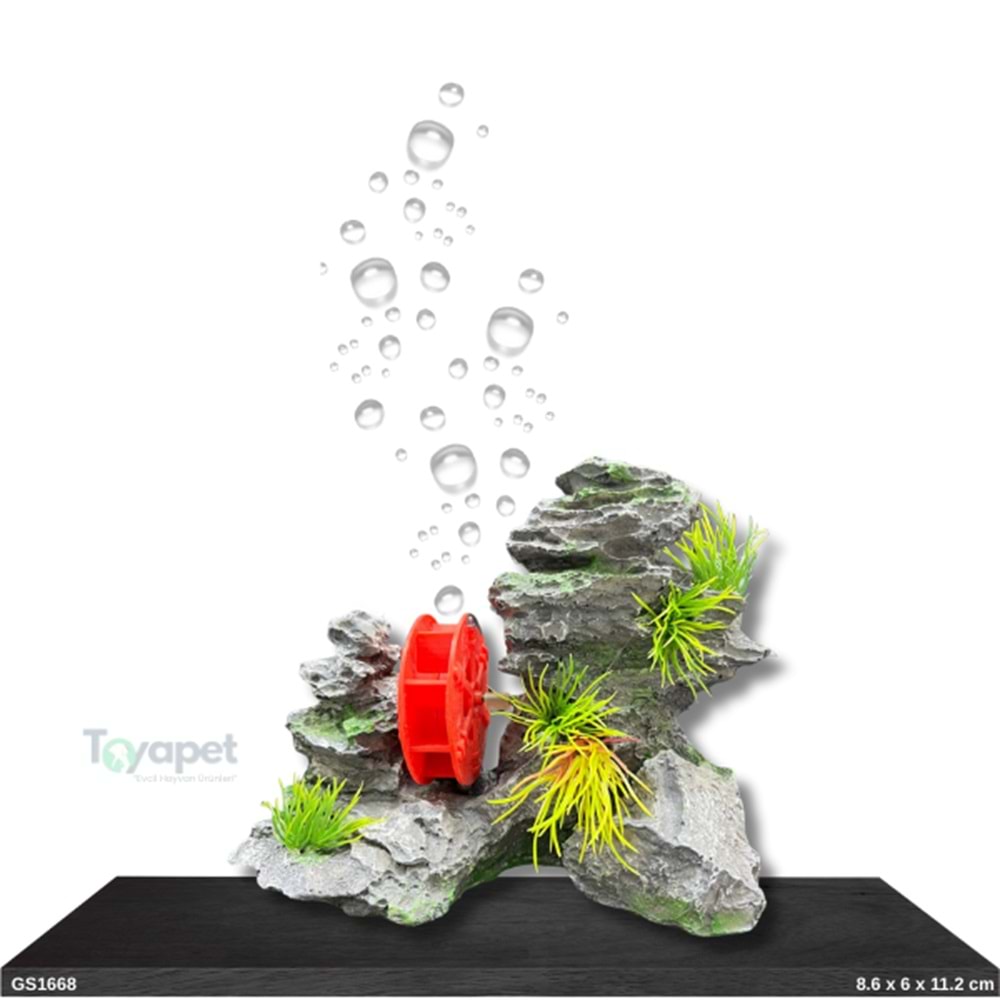GS1668 Hava Kabarcıklı Akvaryum Dekoru 8.6*6*11.2 cm 370 Gr