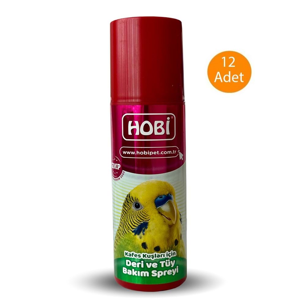 Hobi Kafes Kuşları İçin Deri Ve Tüy Bakım Spreyi 200 ml x 12 Adet