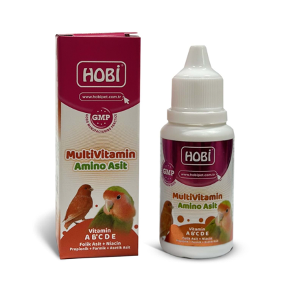 Hobi Kuşlar İçin Multivitamin ve Aminoasit Takviyesi 30 ML