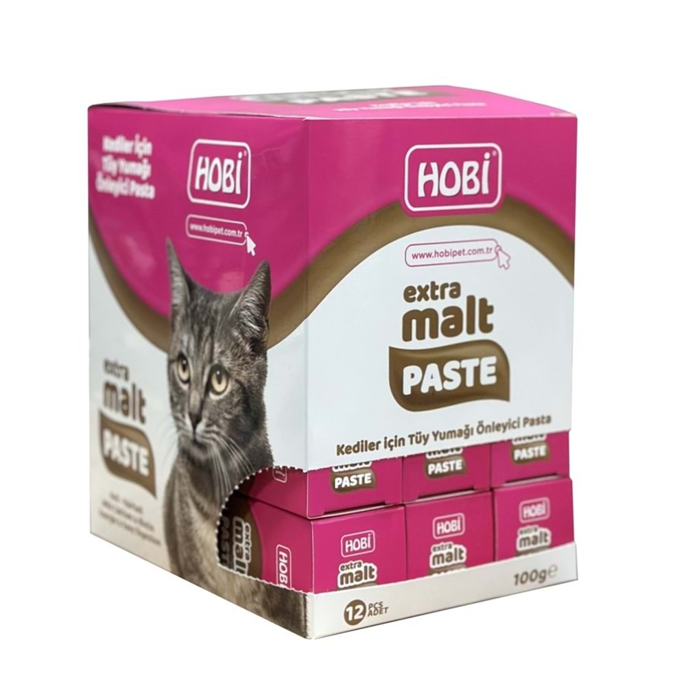 Hobi Extra Malt Paste Kedi Tüy Yumağı Önleyici 100 gr x 12 Adet