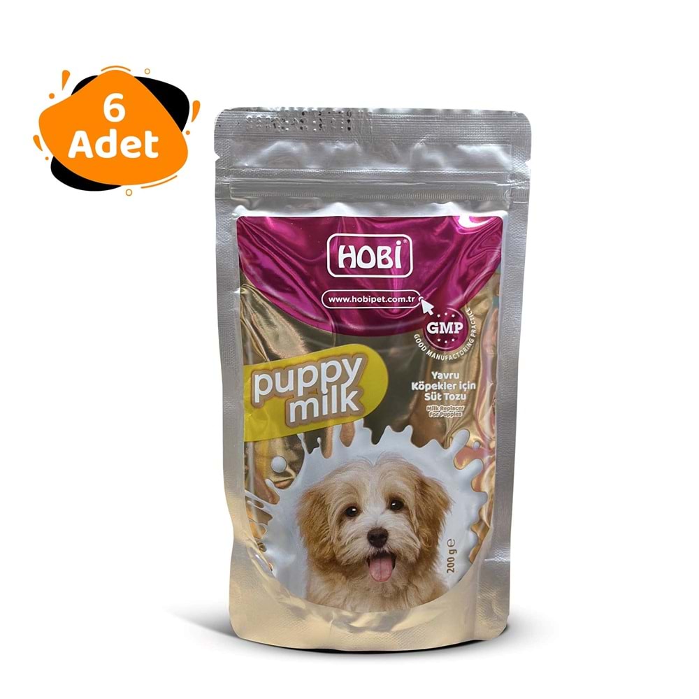 Hobi Puppy Milk Yavru Köpekler İçin Süt Tozu 200gr x 6 Adet