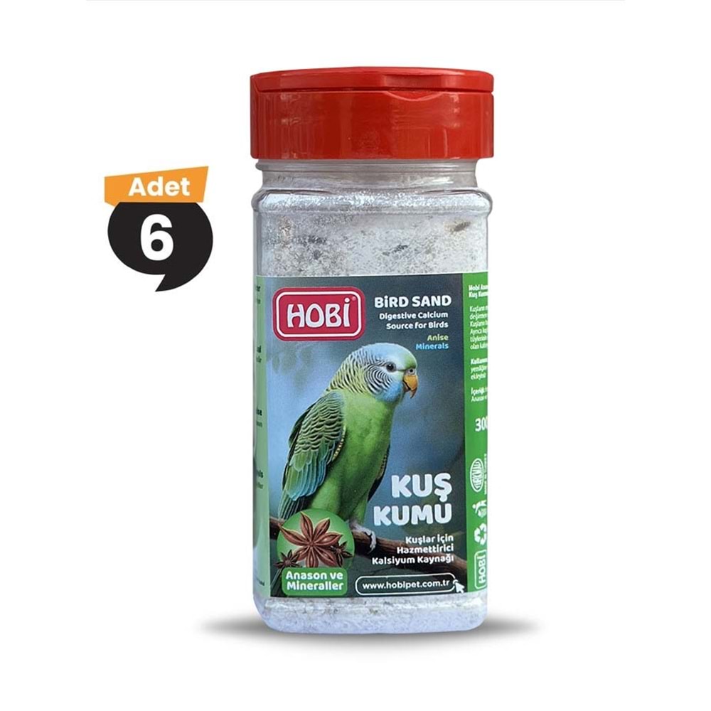 Hobi Minarelli Beyaz Kuş Kumu 300 Gr X 6 Adet