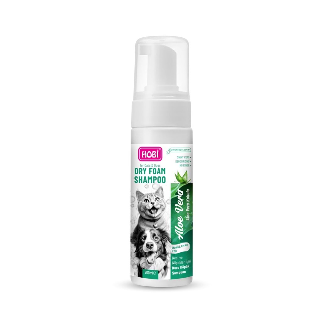 Hobi Aloe Vera Özlü Kedi ve Köpekler İçin Köpük Şampuan 200 ml
