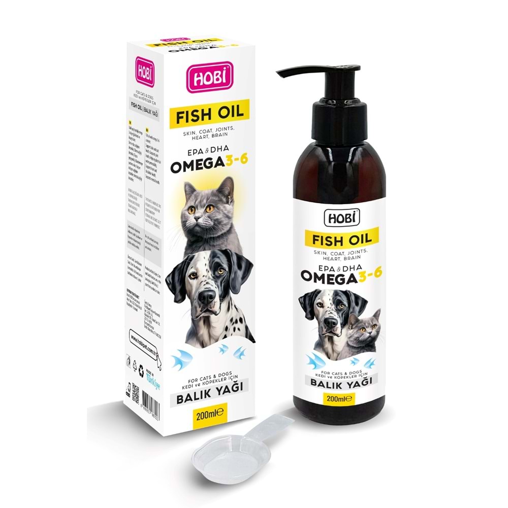 Hobi Kedi ve Köpekler İçin Balık Yağı 200 ml