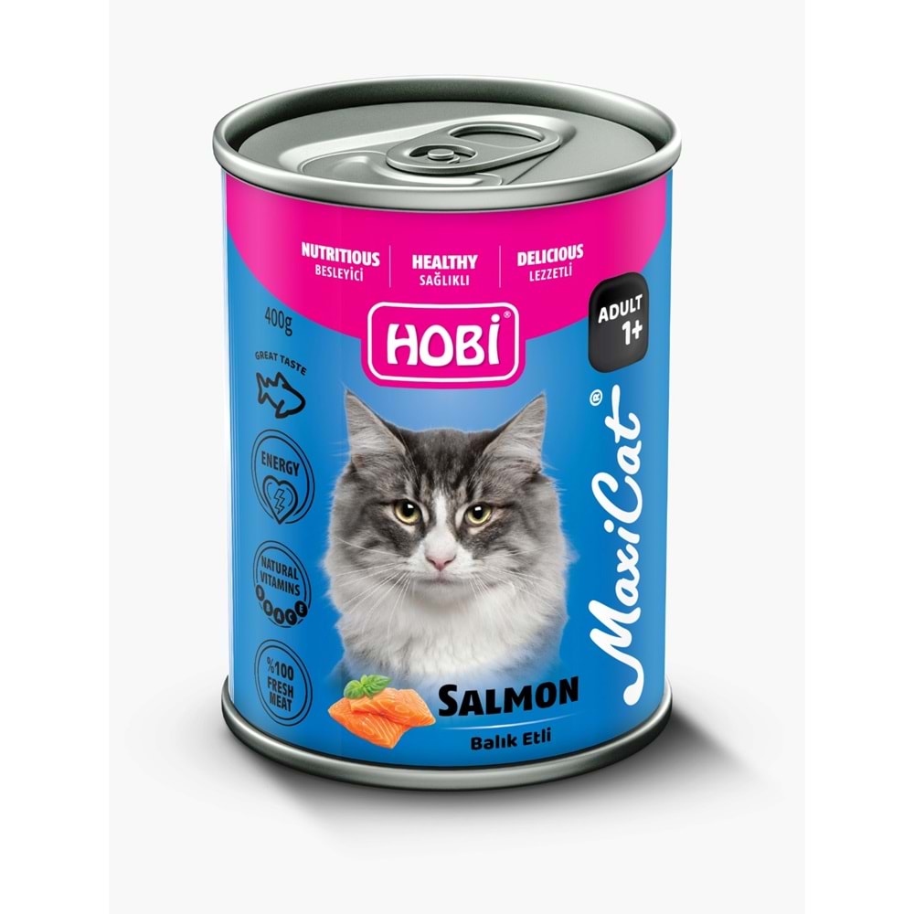 Hobi Maxicat Somonlu Kedi Konserve 400 Gr X 12 Adet