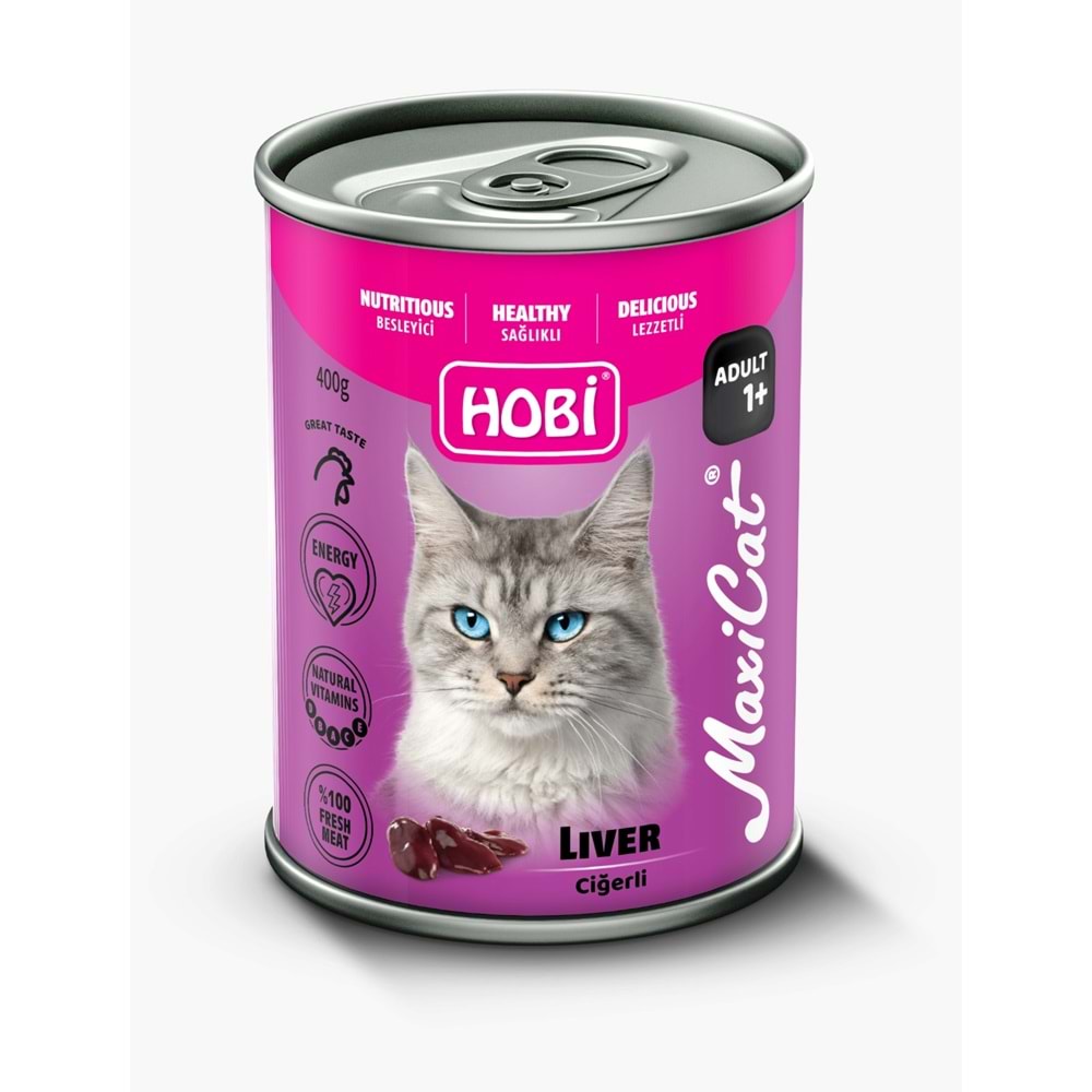 Hobi Maxicat Ciğerli Kedi Konserve 400 Gr X 12 Adet