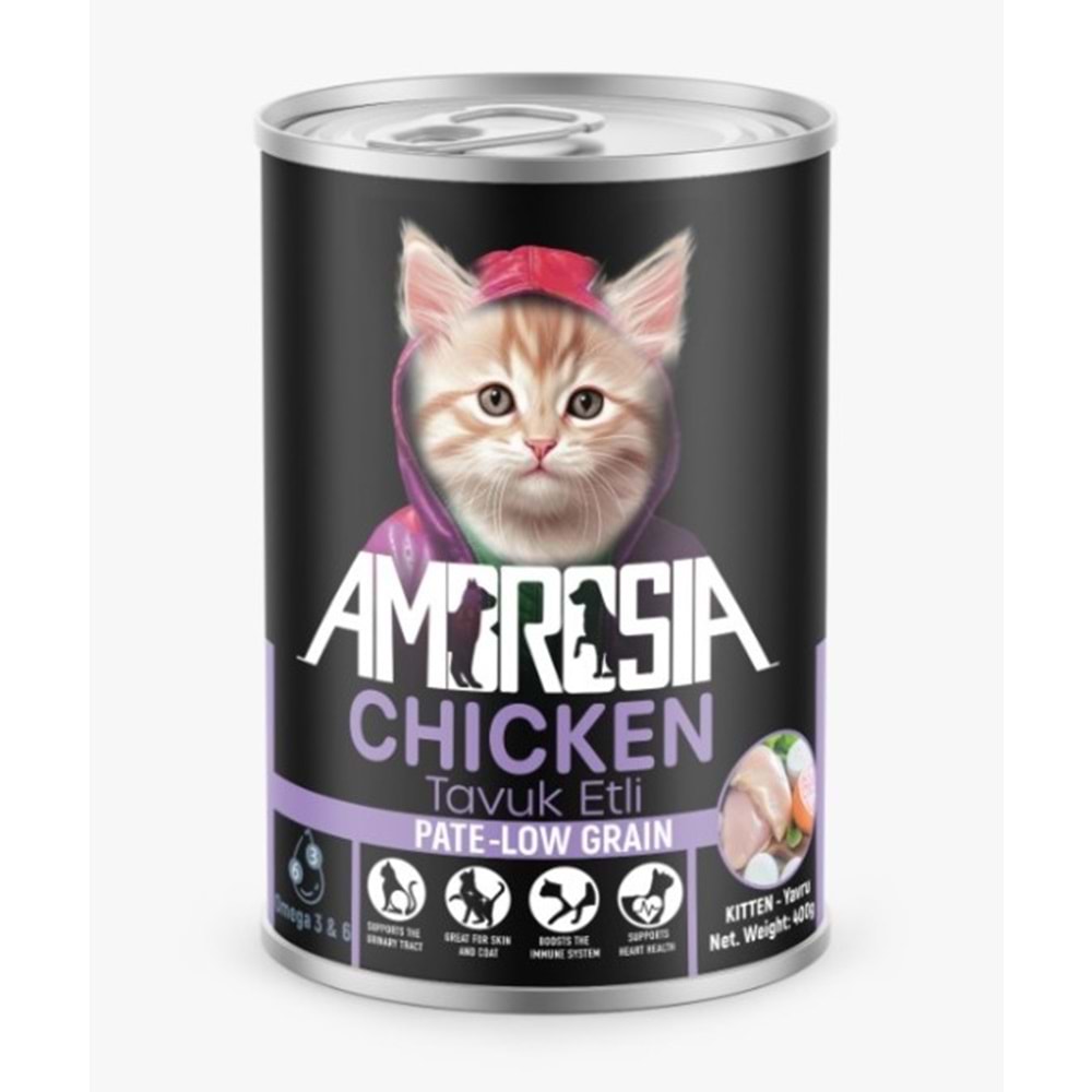 Ambrosia Pate Kitten Tavuklu Yavru Kedi Konserve 400 Gr X 12 Adet