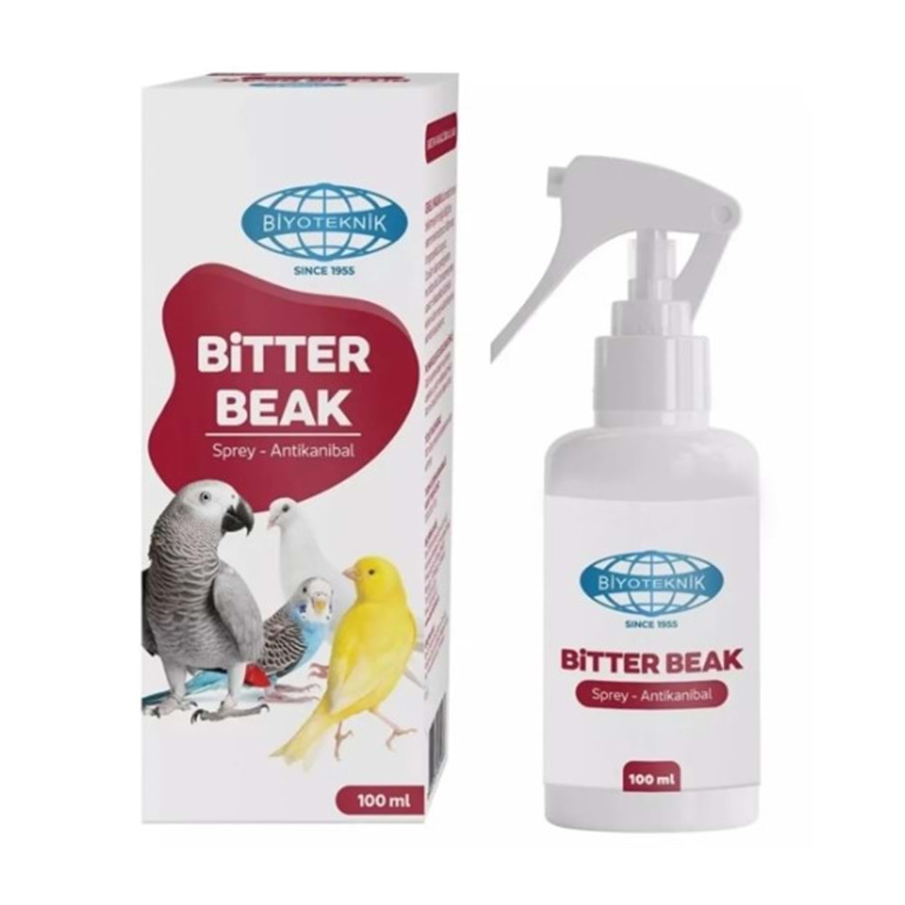 Biyoteknik Bitter Beak Kuşlar İçin Antikanibal Acı Sprey 100 ML