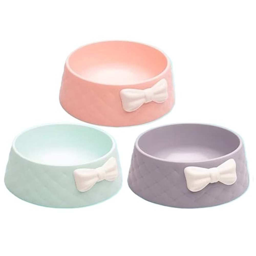 Madpet Papyonlu Plastik Mama Kabı (005) 15 Cm X 6 Adet