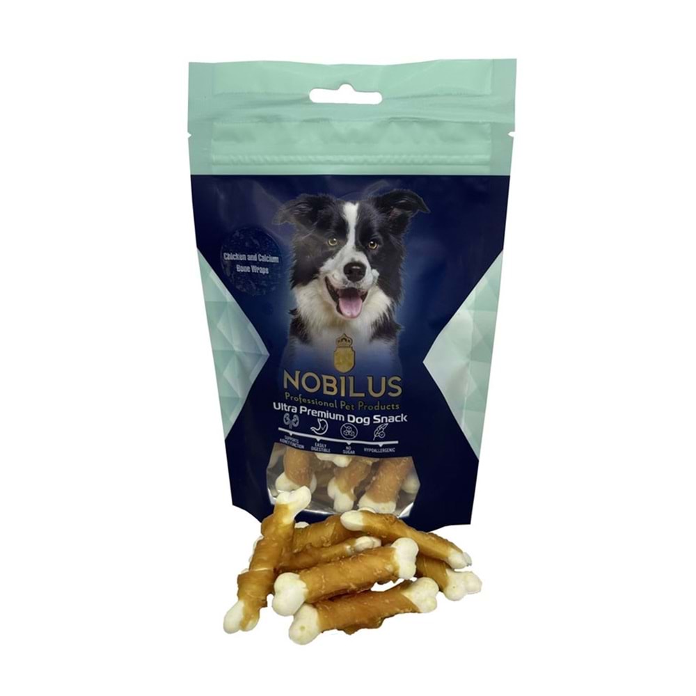 Nobilus Tavuk ve Kalsiyum Kemikli Sargı Köpek Ödül Maması 80 Gr