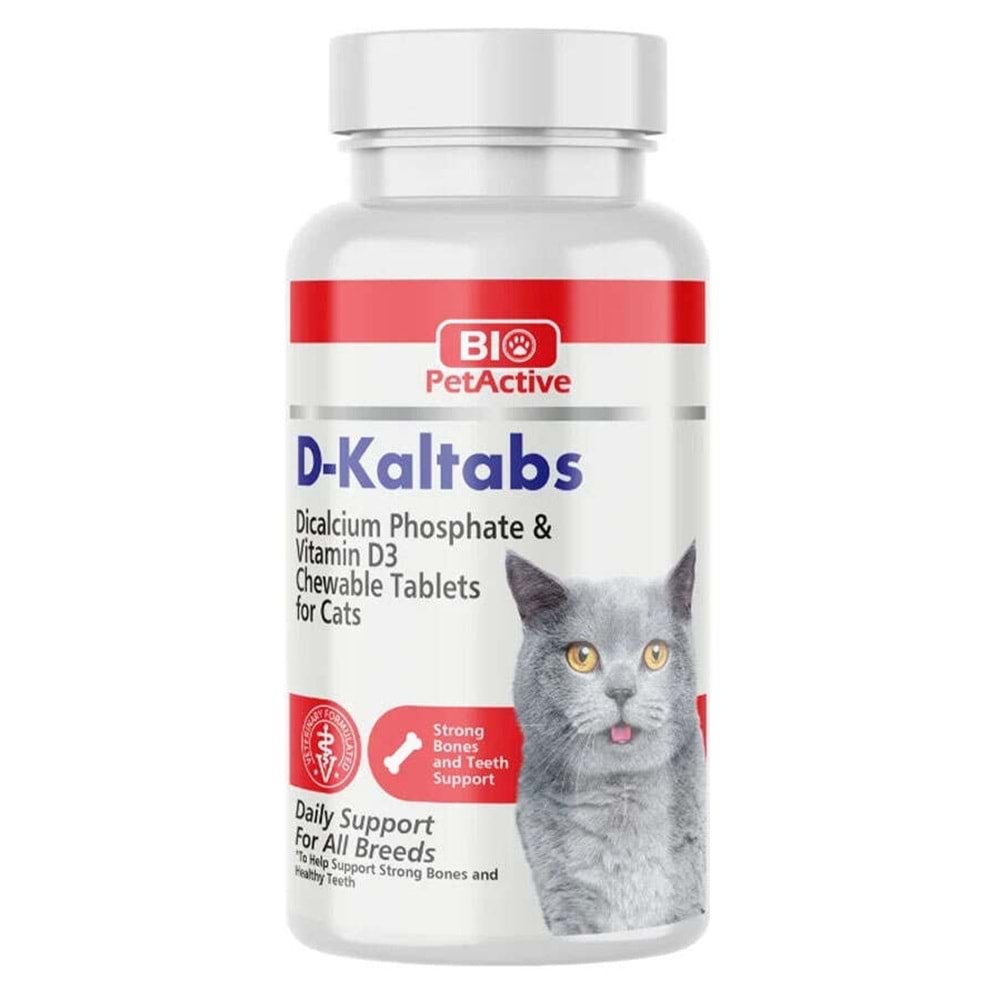 Bio Pet Active D-Kaltabs Kedi 60 Kalsiyum Tableti 30 Gr