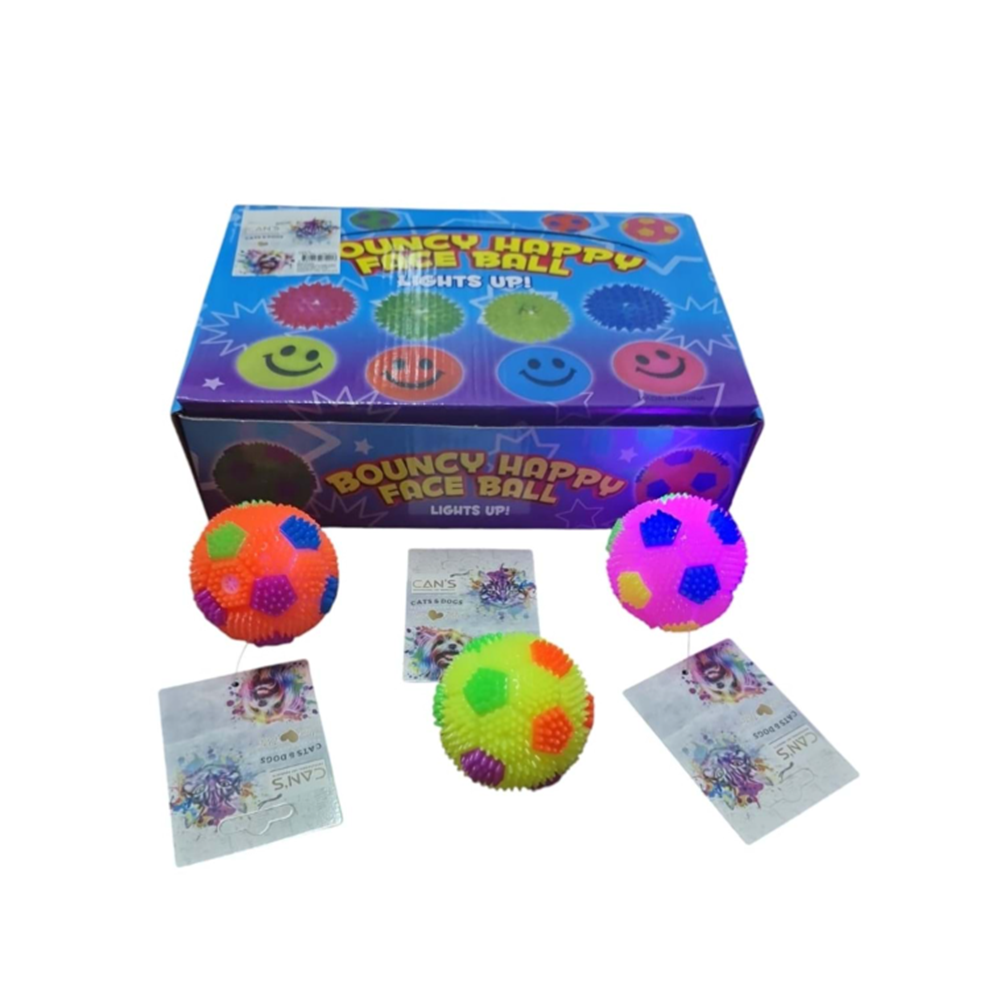 Öten Işıklı Top Oyuncak 6cm 12li