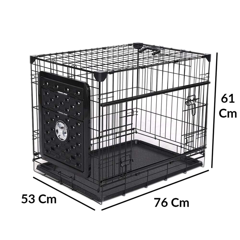 Flippet Katlanır Kapılı Köpek Kafesi 76x53x61