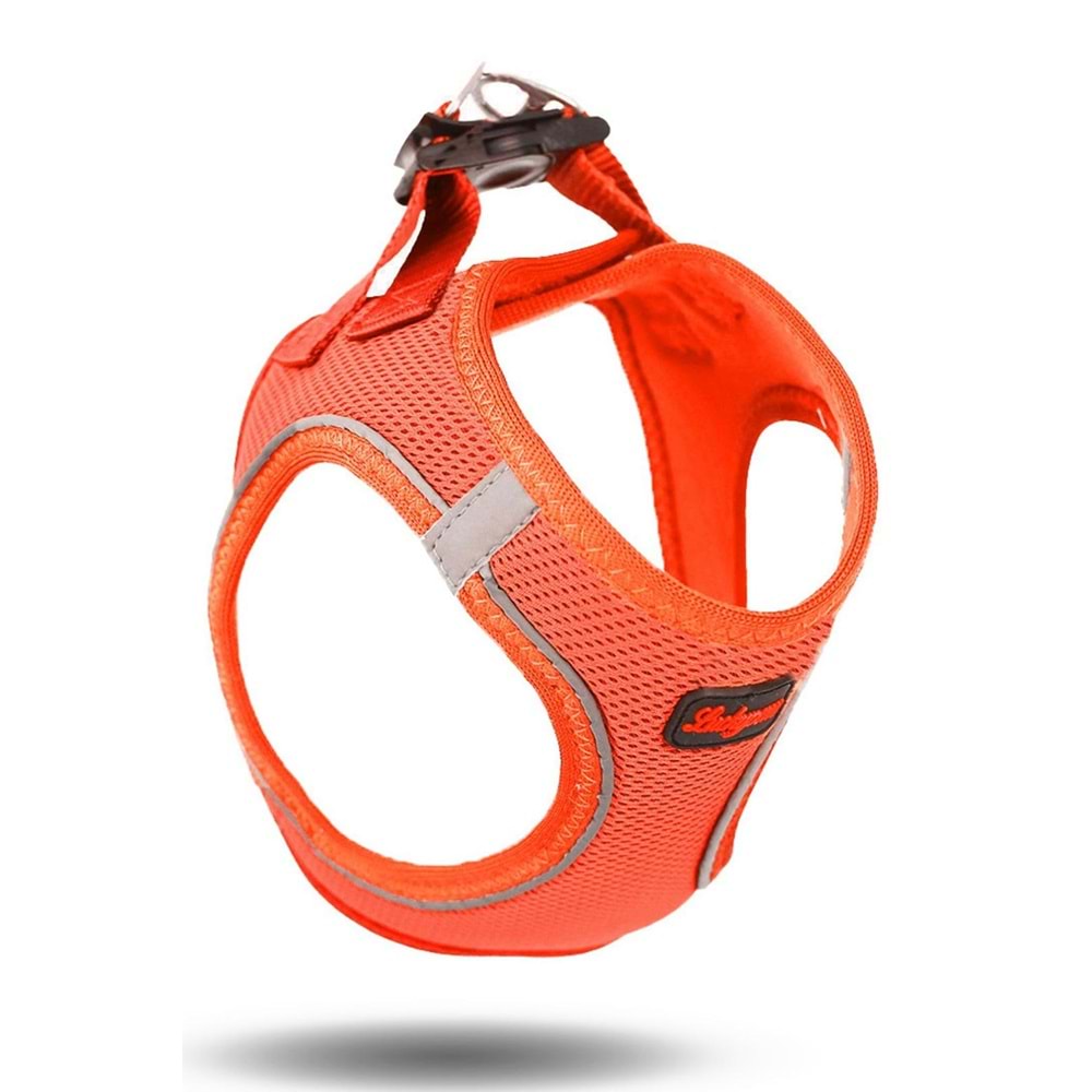 Düz Renk Airmesh Göğüs Tasması Turuncu XL