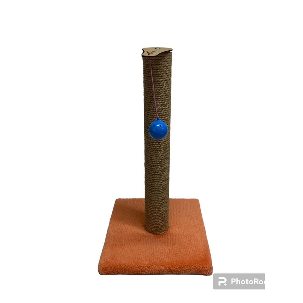 Ahşap Desenli Çeşitli Oyuncaklı Peluş Kedi Tırmalama 50 Cm