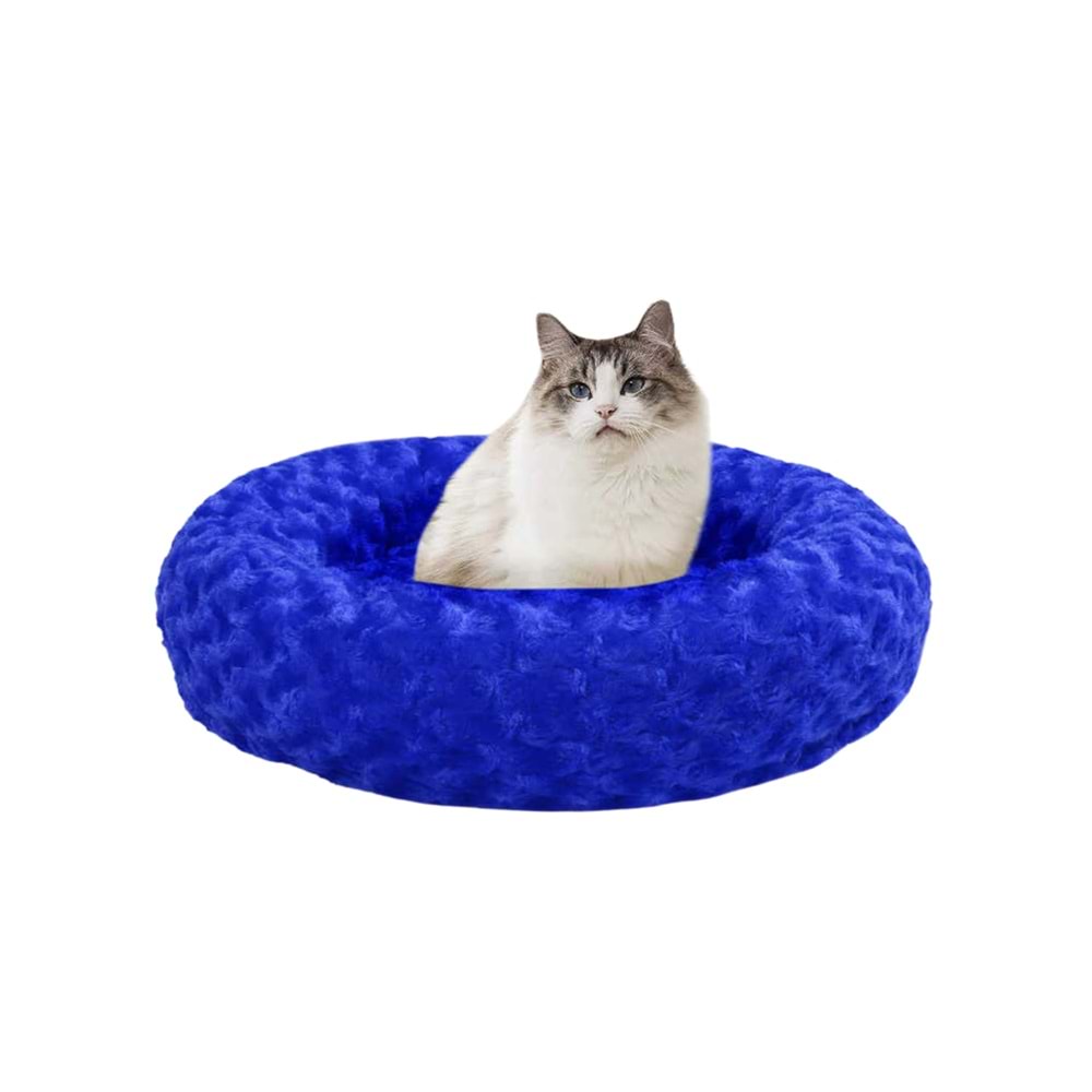 Petpretty Simit Yatak Peluş Mavi 55x55 cm