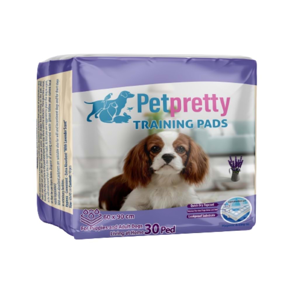 PetPretty Tuvalet Eğitim Pedi Lavantalı 60x90 - 30lu