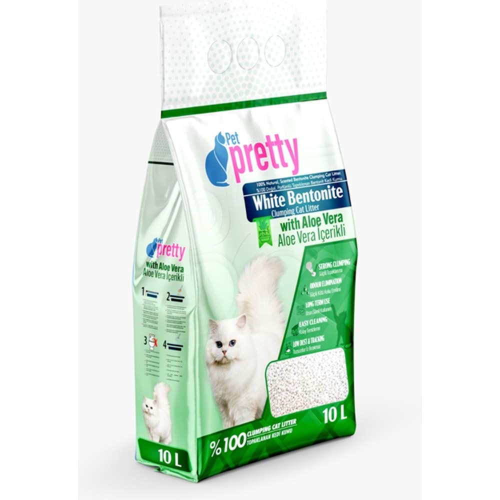PETPETTY KEDİ KUMU ALOEVERA İNCE 10 LT